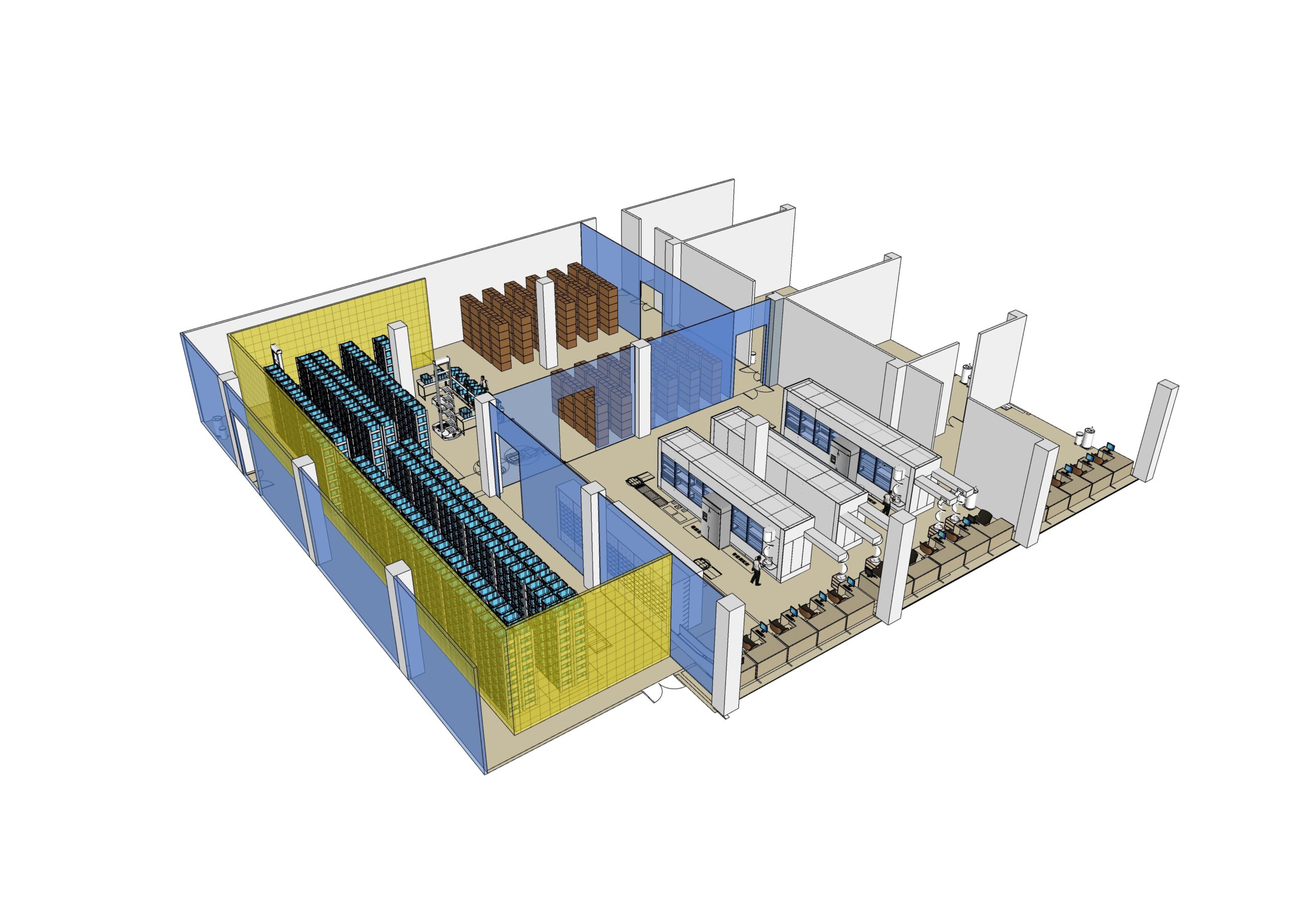 智慧药房 ——药房自动化3D图